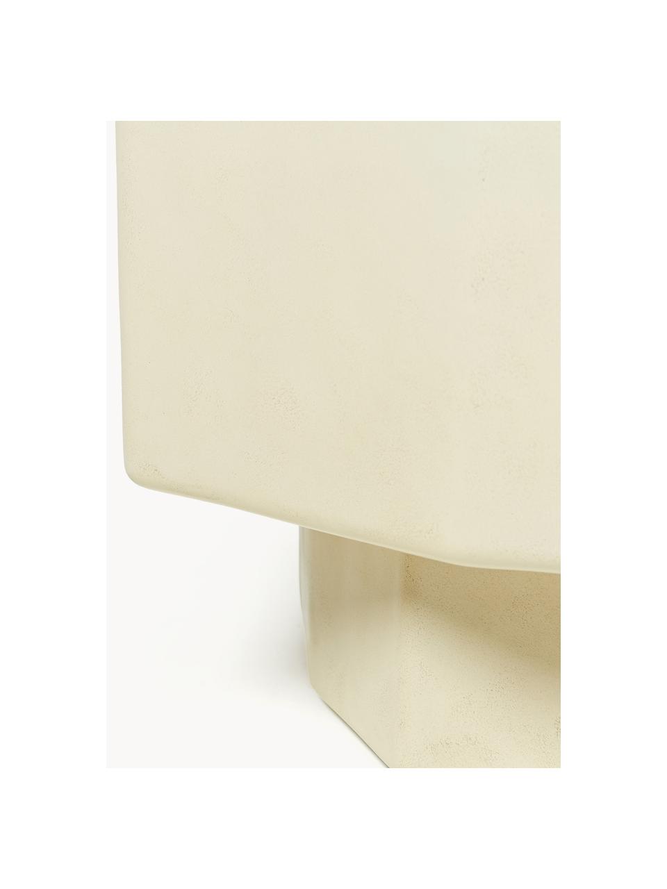 Beton-Couchtisch Staffa in organischer Form, Beton, glasfaserverstärkt, Off White, matt, B 84 x T 76 cm