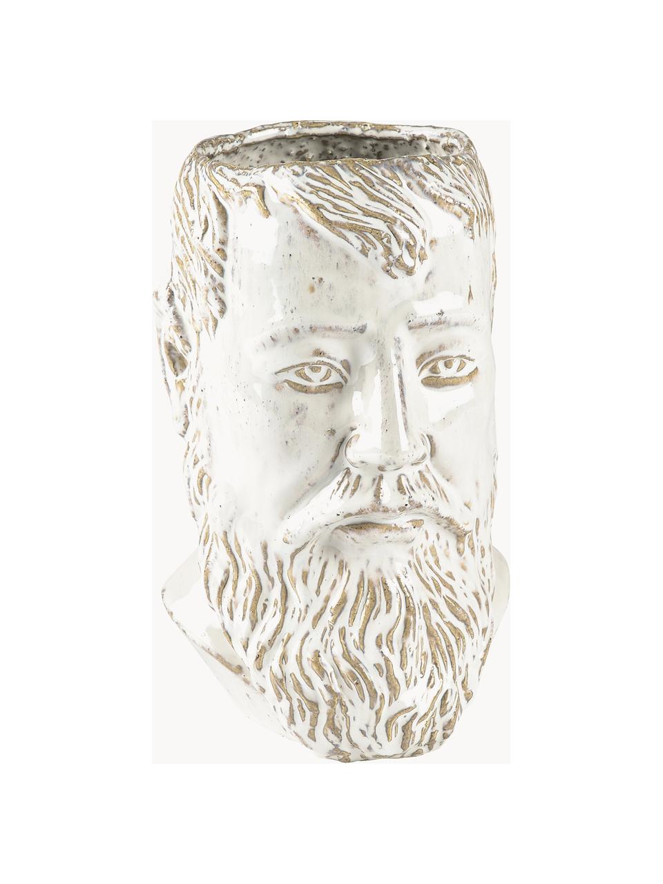 Design-Vase Calvi, Steingut, Off White, Ø 14 x H 23 cm