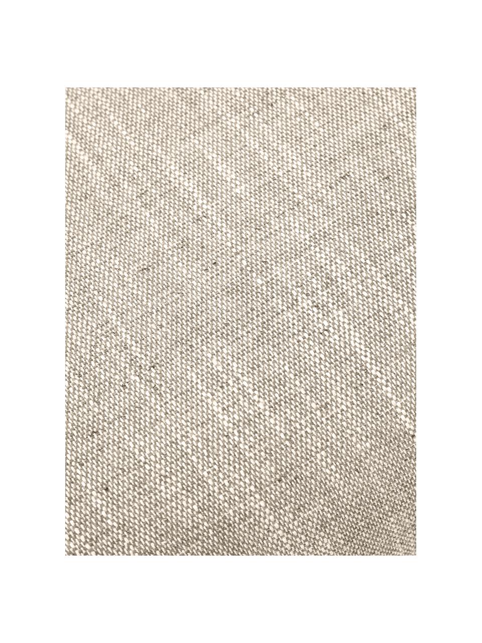 Poggiapiedi da divano Adrian, Rivestimento: 47% viscosa, 23% cotone, , Struttura: compensato, Piedini: legno di quercia oliato Q, Tessuto beige, Larg. 90 x Prof. 90 cm