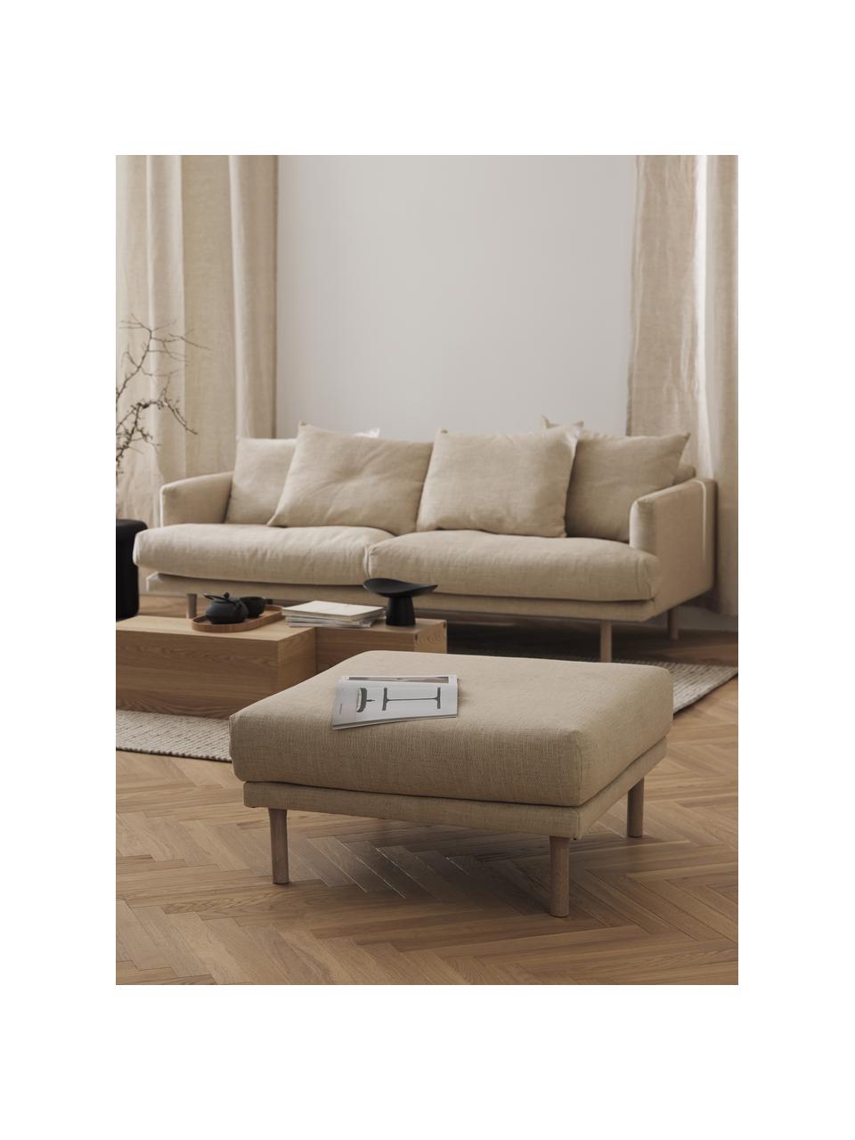 Sofa-Hocker Adrian, Bezug: 47 % Viskose, 23 % Baumwo, Gestell: Sperrholz, Webstoff Beige, B 90 x T 90 cm