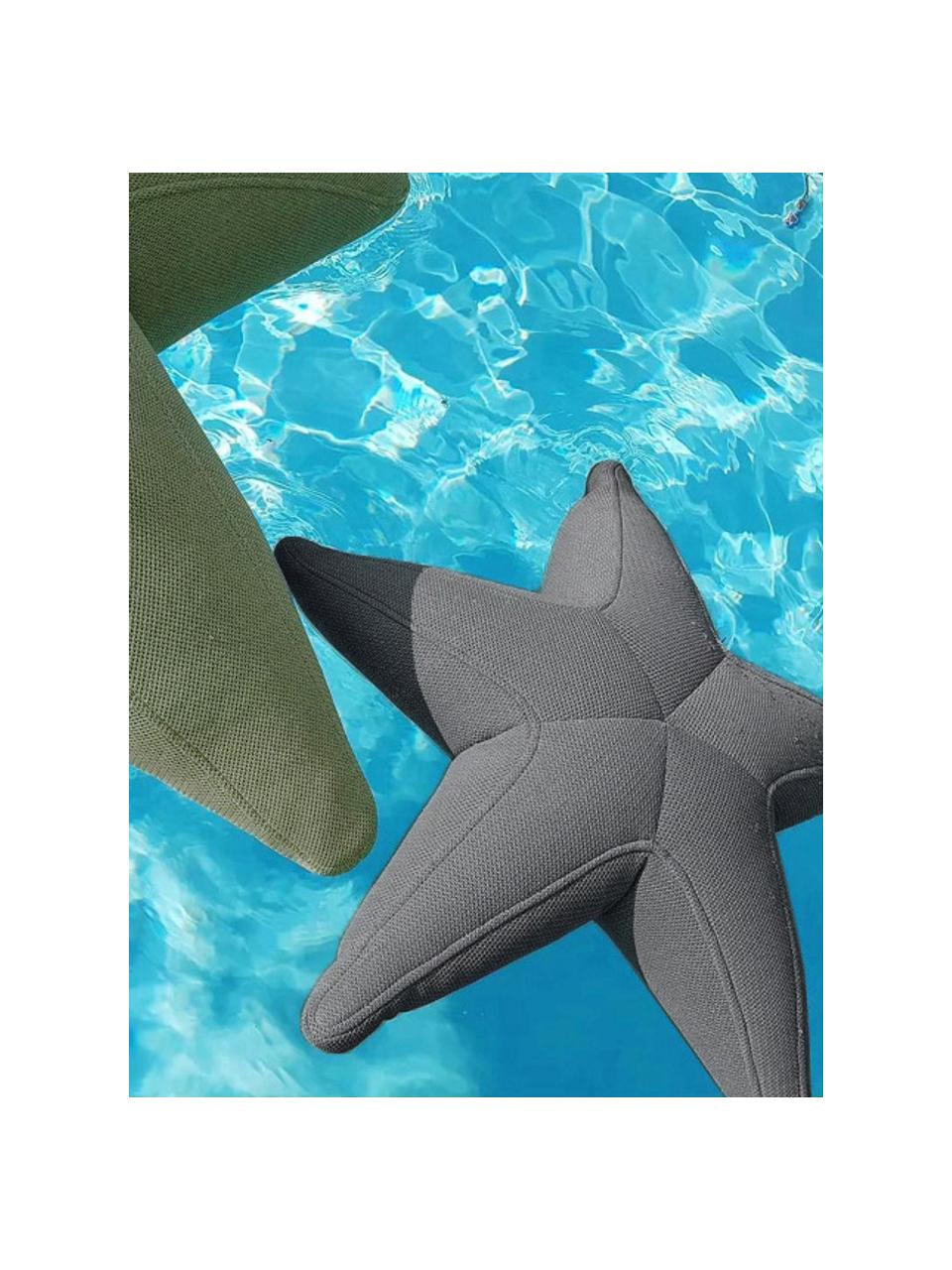 Kleiner Outdoor-Sitzsack Starfish, handgefertigt, Bezug: 70 % PAN + 30 % PES, wass, Dunkelgrau, B 83 x L 83 cm