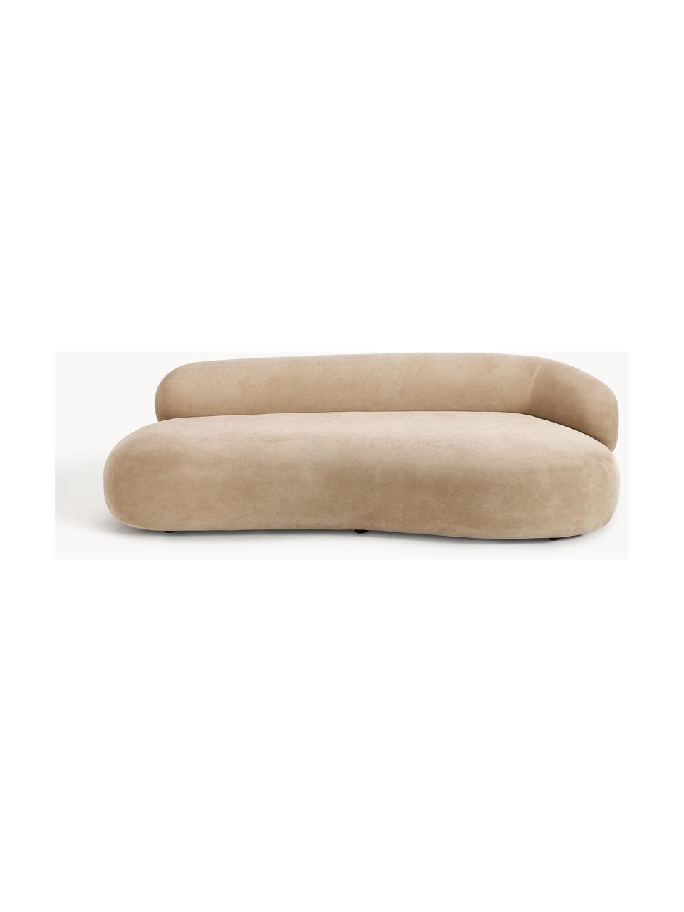 Sofa Alba (3-Sitzer), Bezug: 97% Polyester, 3% Nylon D, Gestell: Massives Fichtenholz, Bir, Füße: Kunststoff Dieses Produkt, Webstoff Beige, B 235 x T 114 cm, Rückenlehne links