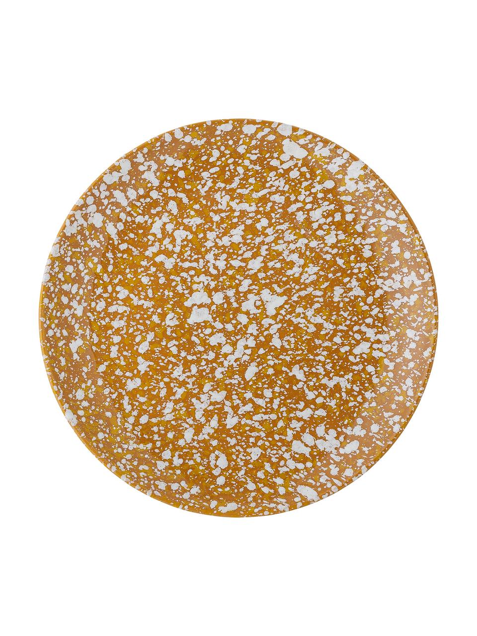 Piattino da dessert con smalto efficace Carmel 2 pz, Gres, Marrone, beige, Ø 21 cm