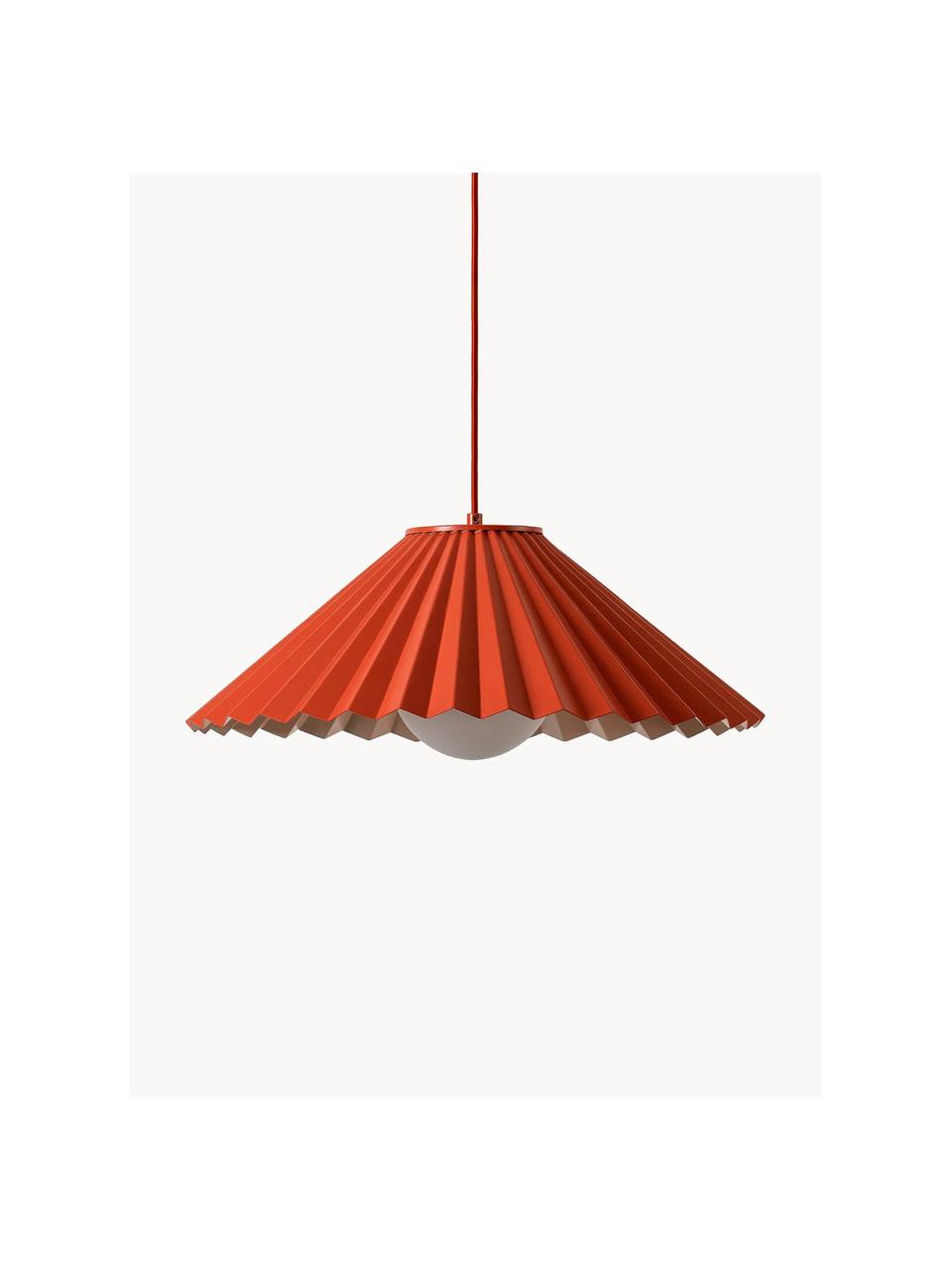 Pendelleuchte The Pleat, Lampenschirm: Opalglas, Rot, Ø 50 cm