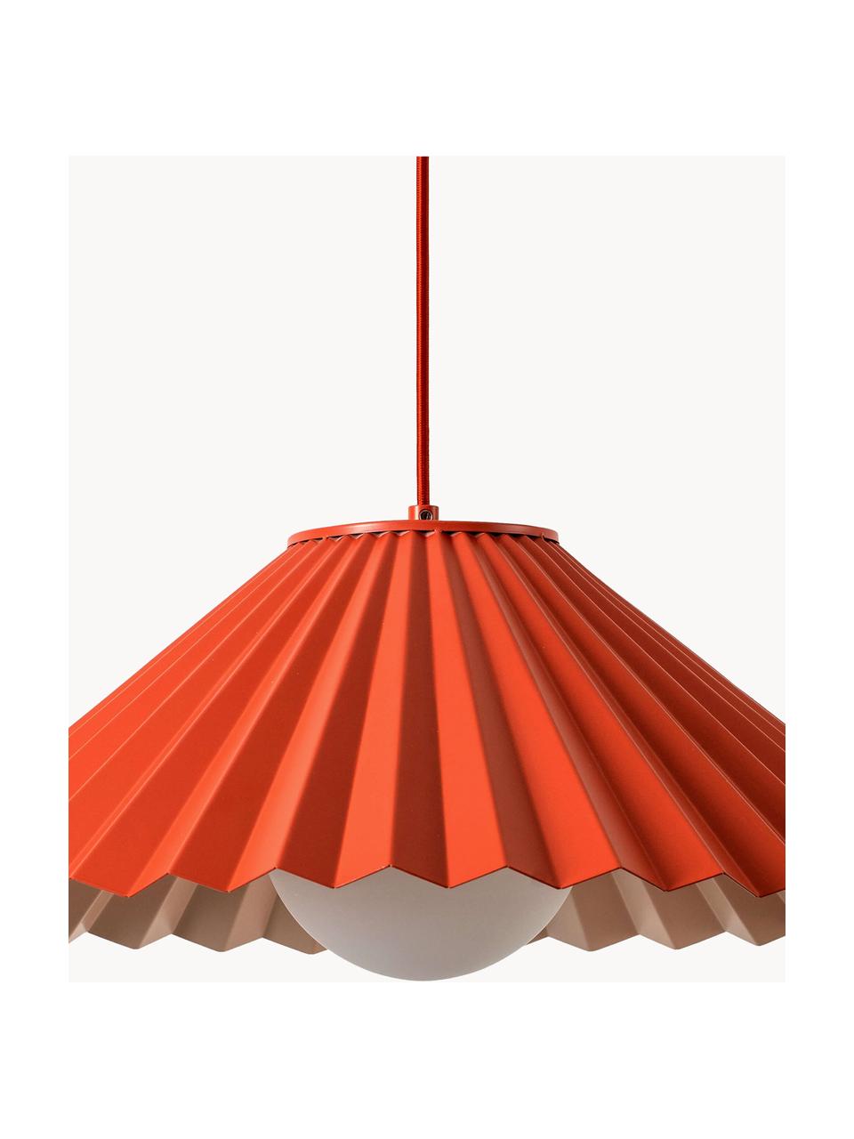 Hanglamp The Pleat, Lampenkap: opaalglas, Rood, Ø 50 cm