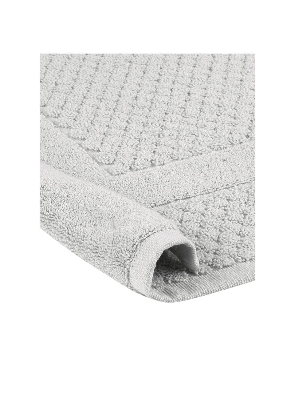 Alfombrilla de baño texturizada Katharina, Gris claro, An 50 x L 70 cm