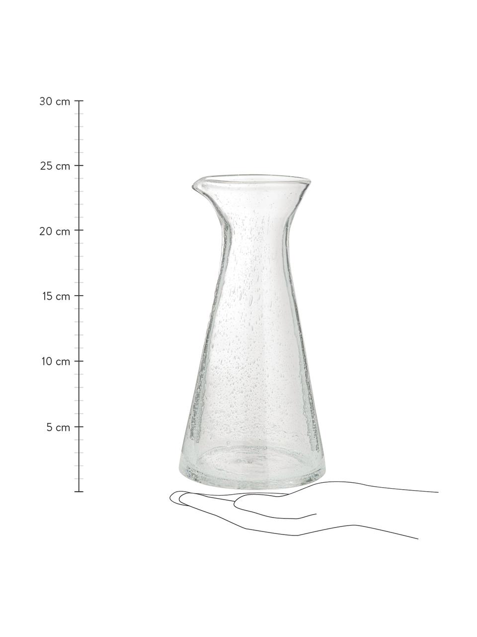 Mondgeblazen karaf Bubble met decoratieve luchtbellen, 800 ml, Mondgeblazen glas, Transparant, H 25 cm, 800 ml