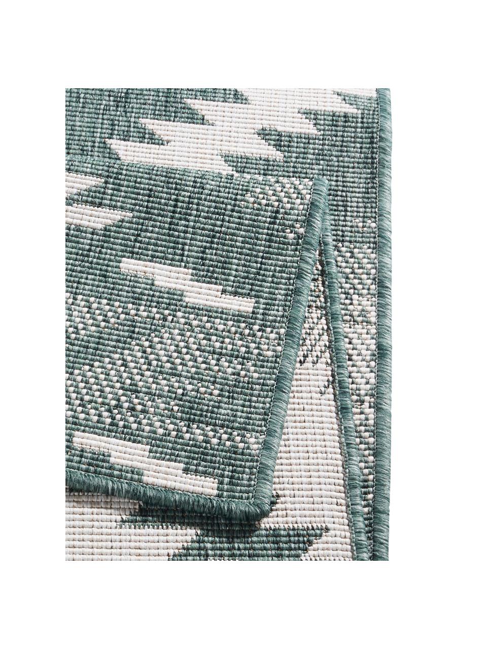 Oboustranný vnitřní a venkovní koberec Malibu, Zelená, krémová