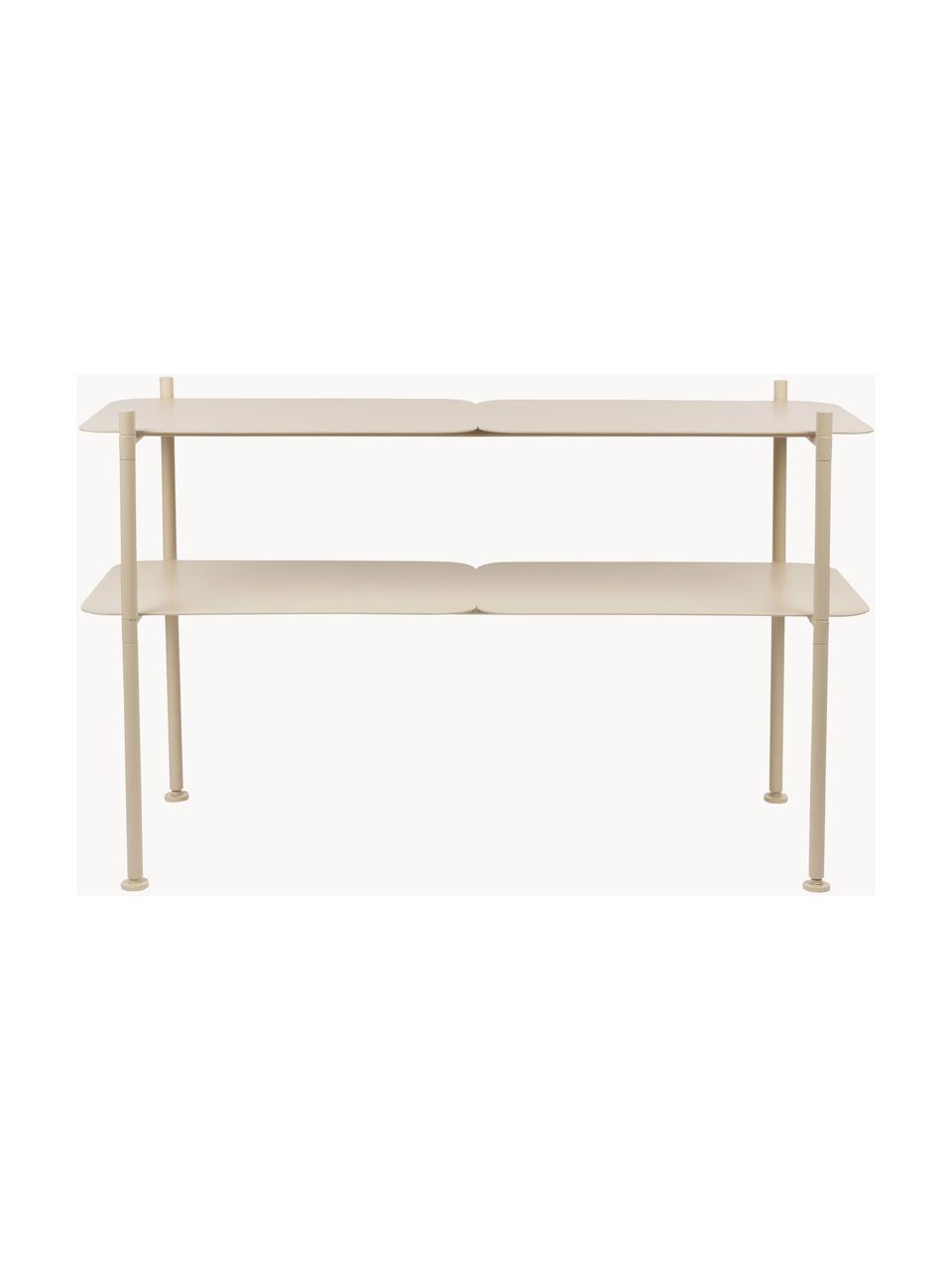 Metalen sidetable River, Gecoat metaal, Beige, B 100 x H 62 cm