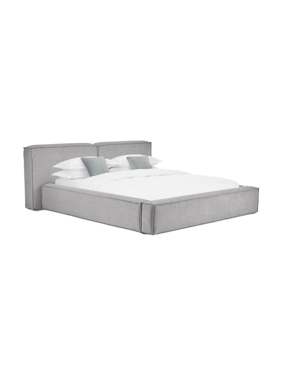 Čalouněná postel Lennon, Světle šedá, Š 140 cm, D 200 cm
