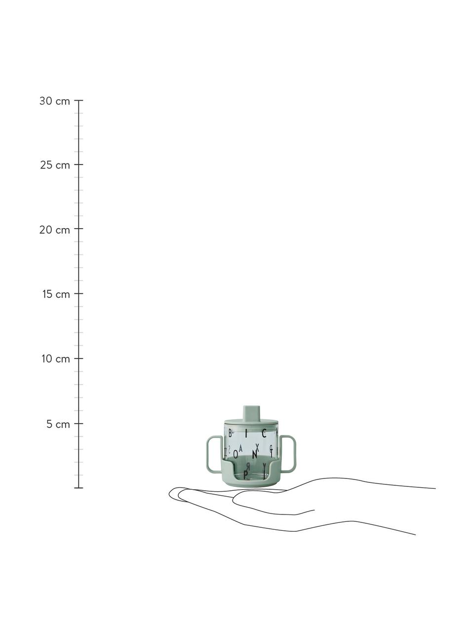 Detský hrnček s držiakom Grow With Your Cup, Tritan, bez BPA, Zelená, Ø 7 x V 8 cm