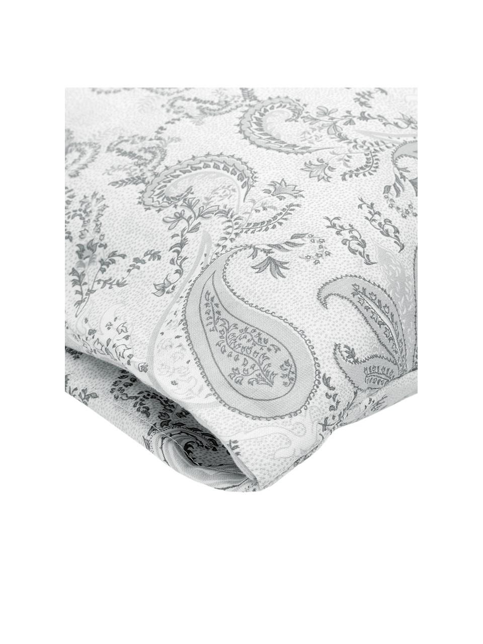 Funda de almohada de satén Grantham, 45 x 85 cm, Gris claro estampado, An 45 x L 85 cm