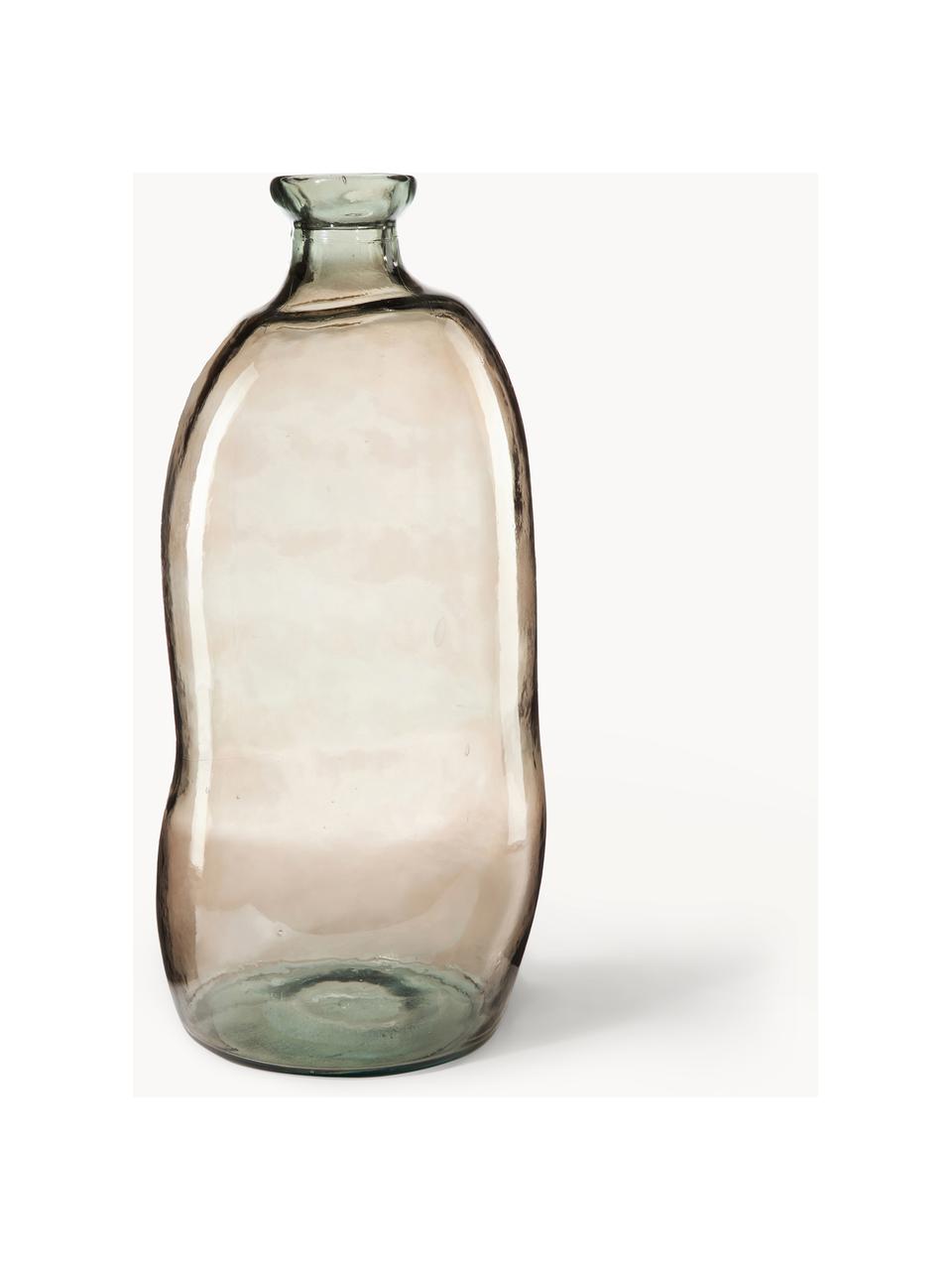 Flessenvaas Dina, Gerecycled glas, GRS-gecertificeerd, Lichtbruin, Ø 34 x H 73 cm