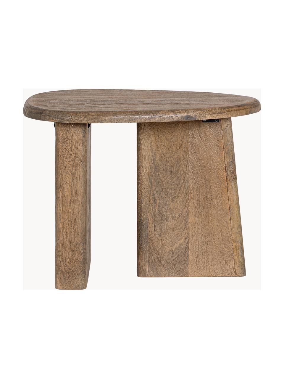 Table basse ovale en bois de manguier Zacatecas, Bois de manguier, enduit, Manguier, larg. 60 x prof. 45 cm