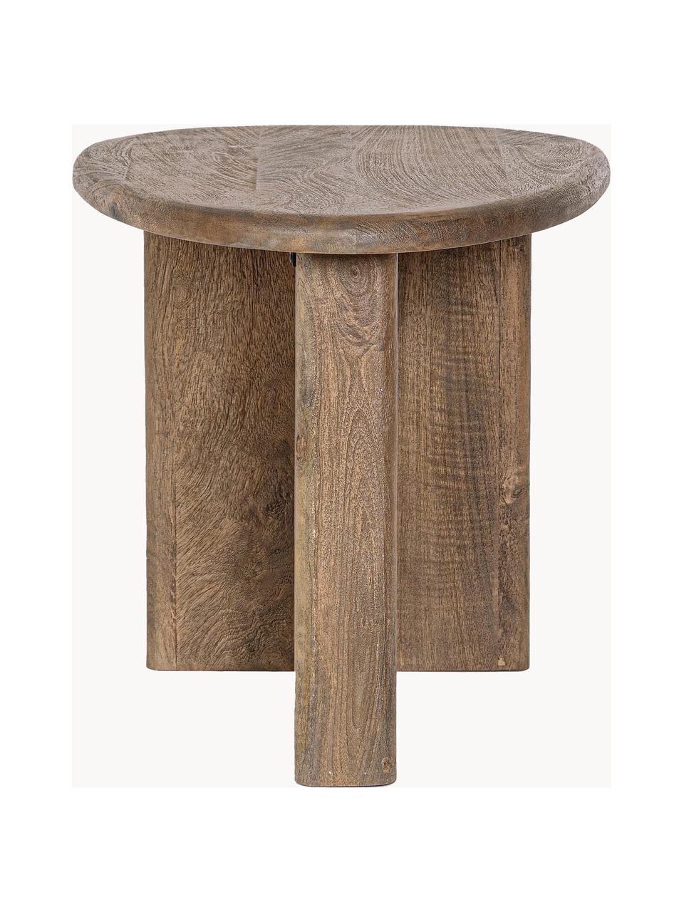 Table basse ovale en bois de manguier Zacatecas, Bois de manguier, enduit, Manguier, larg. 60 x prof. 45 cm