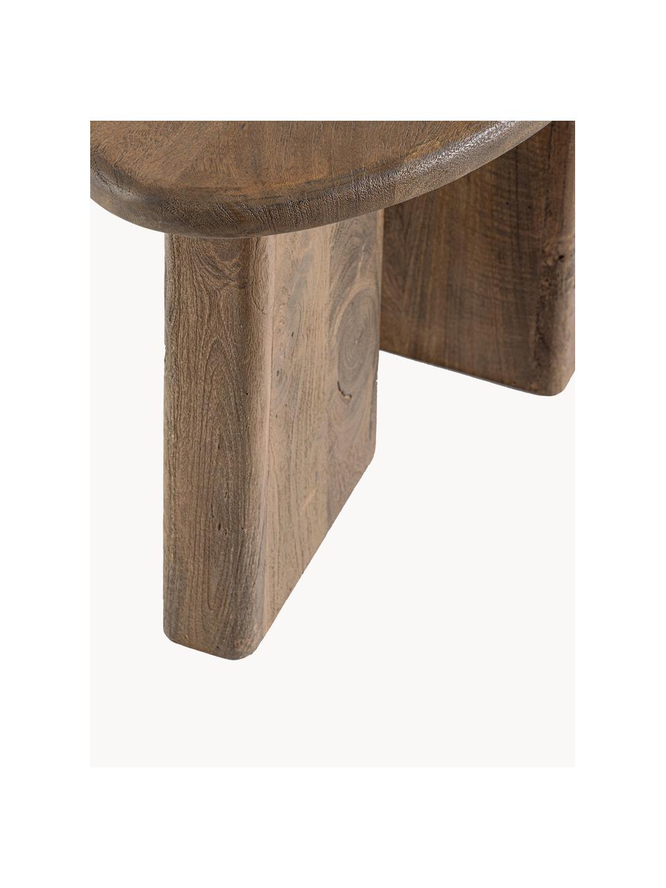 Table basse ovale en bois de manguier Zacatecas, Bois de manguier, enduit, Manguier, larg. 60 x prof. 45 cm