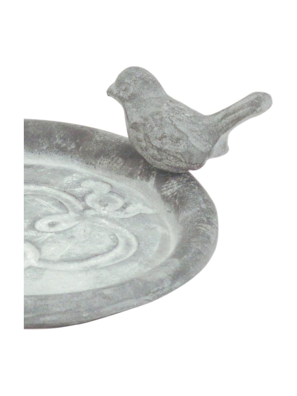 Bebedero para pájaros Bird, Metal recubierto, Gris, Ø 13 x Al 5 cm