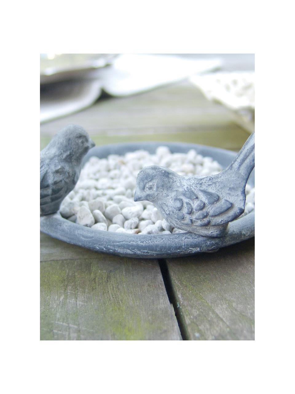 Bebedero para pájaros Bird, Metal recubierto, Gris, Ø 13 x Al 5 cm