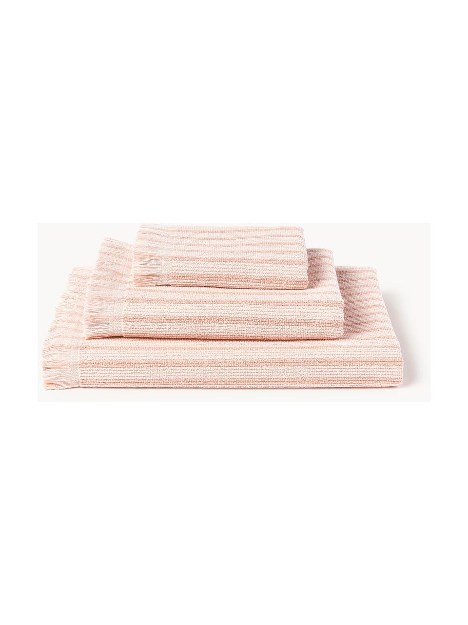 Komplet ręczników Irma, różne rozmiary, Jasny różowy, 4 elem. (ręcznik do rąk, ręcznik kąpielowy)