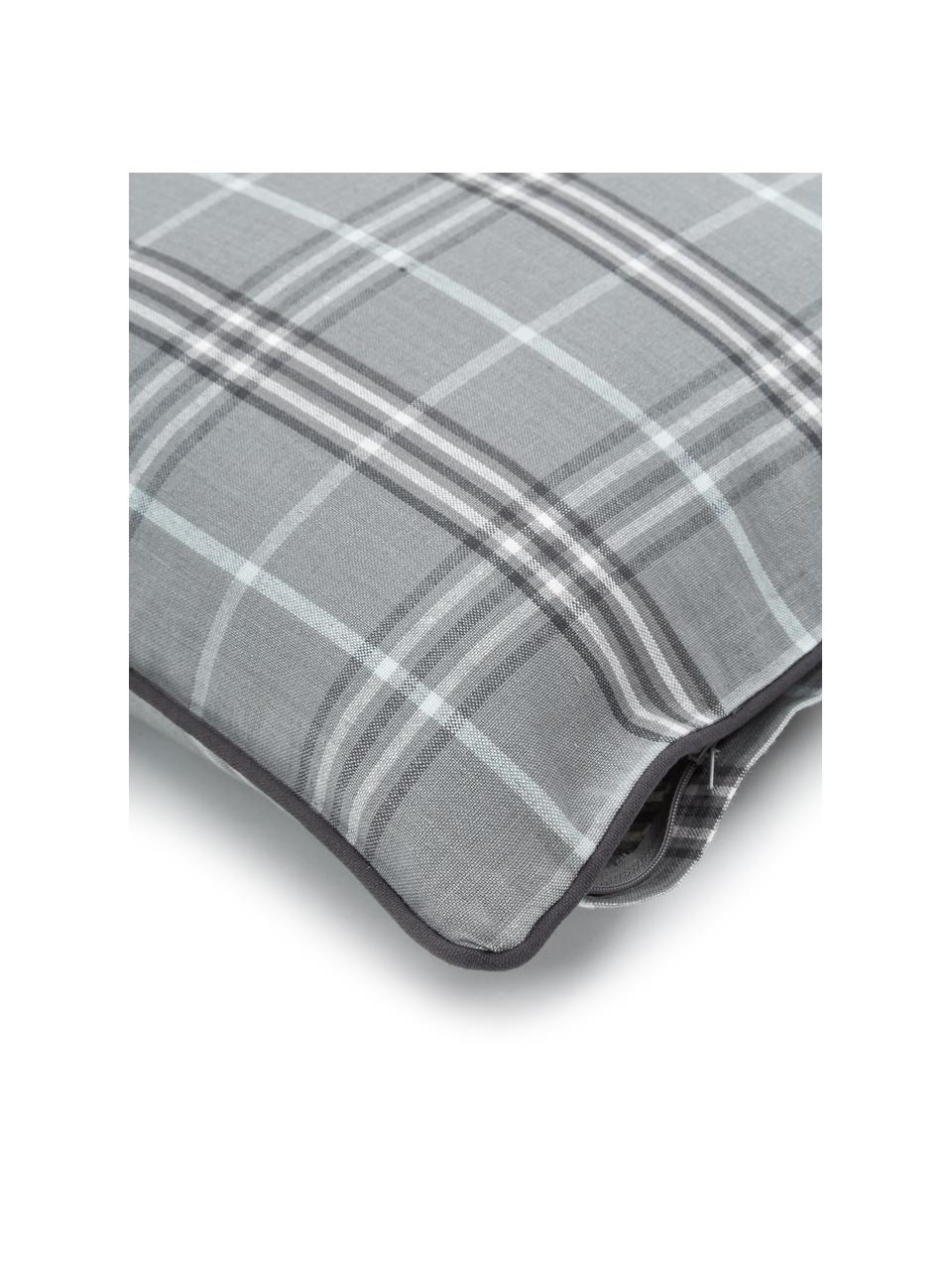 Housse de coussin verte à carreaux Stirling, 100 % coton, Multicolore, larg. 45 x long. 45 cm