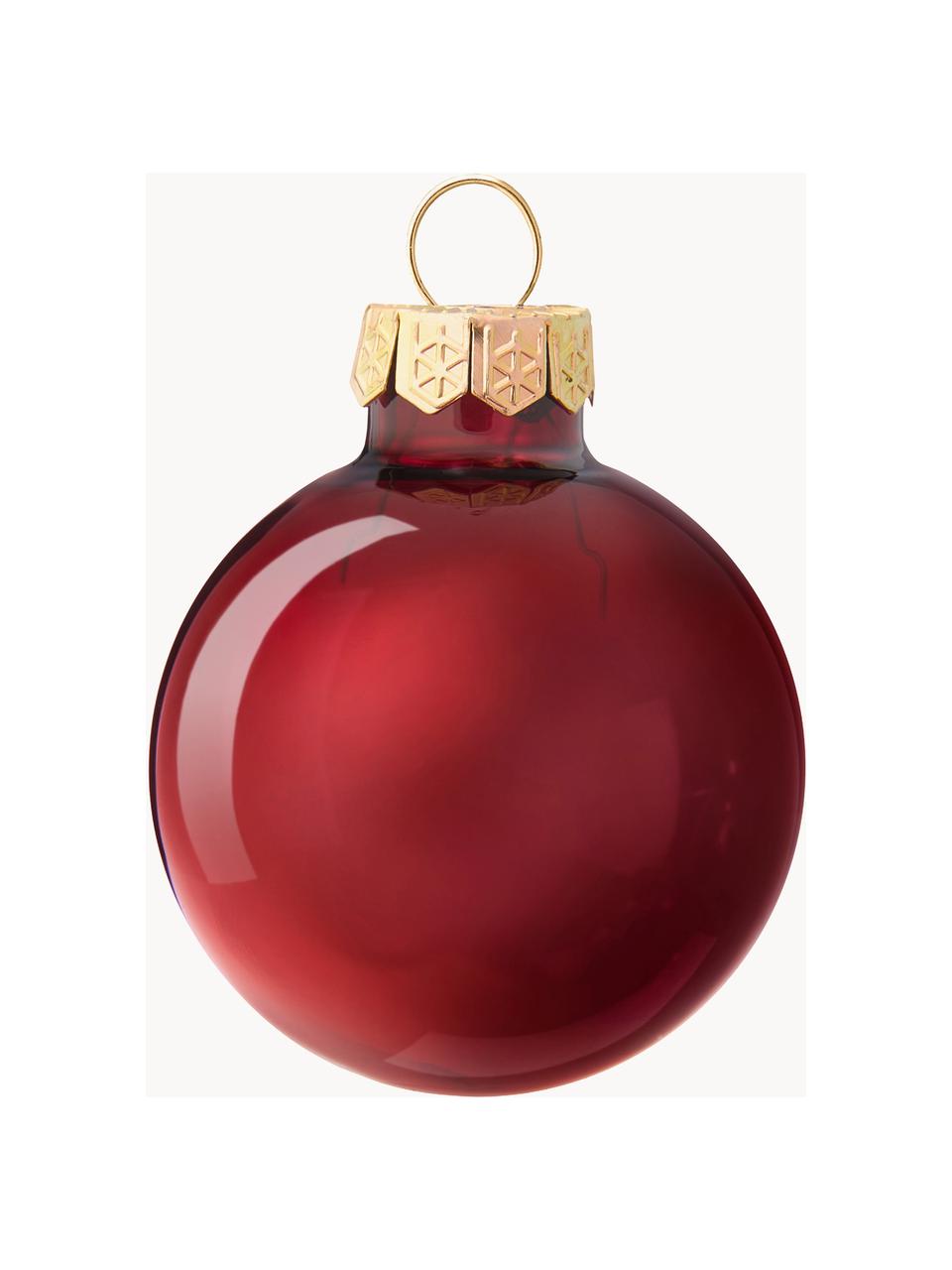 Set di 42 palline di Natale Decoris, Vetro, Rosso vino, Ø 7 cm