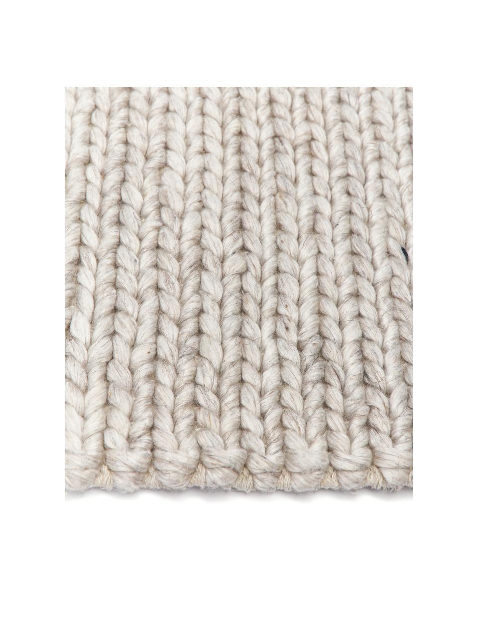 Tappeto in lana color taupe tessuto a mano con struttura intrecciata Uno, Retro: 100% cotone Nel caso dei , Taupe, Larg. 120 x Lung. 170 cm (taglia S)