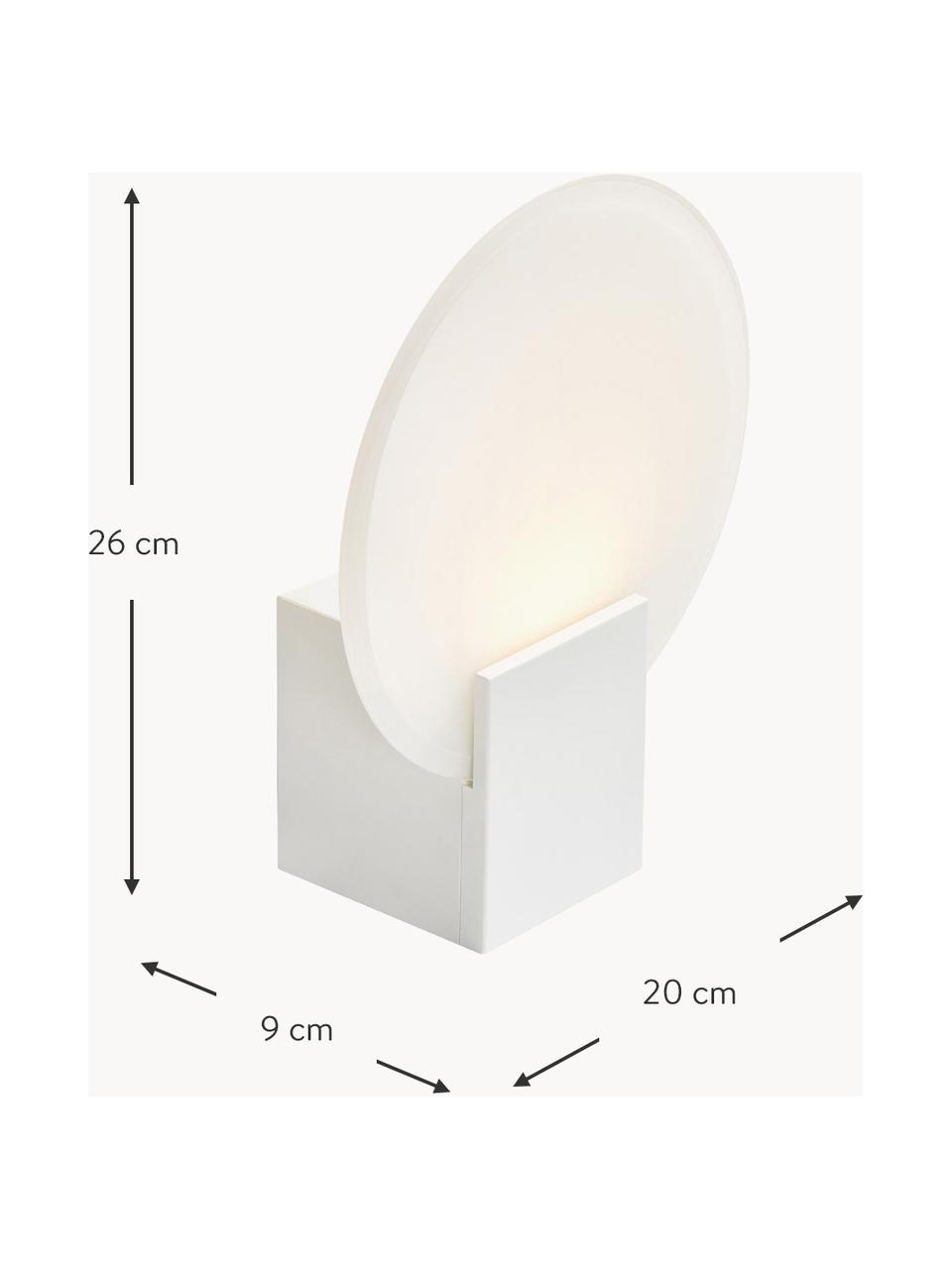 Dimmbare LED-Wandleuchte Hester, Lampenschirm: Glas, Weiß, B 20 x H 26 cm