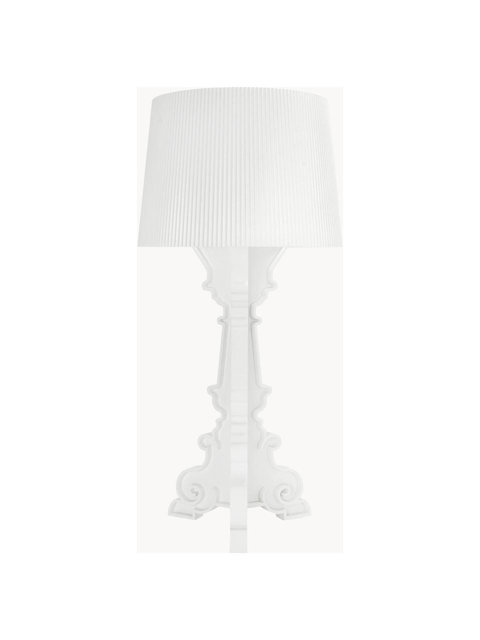 Große Design LED-Tischlampe Bourgie, dimmbar, Polycarbonat, recycelt, Weiß, Ø 37 x H 68-78 cm