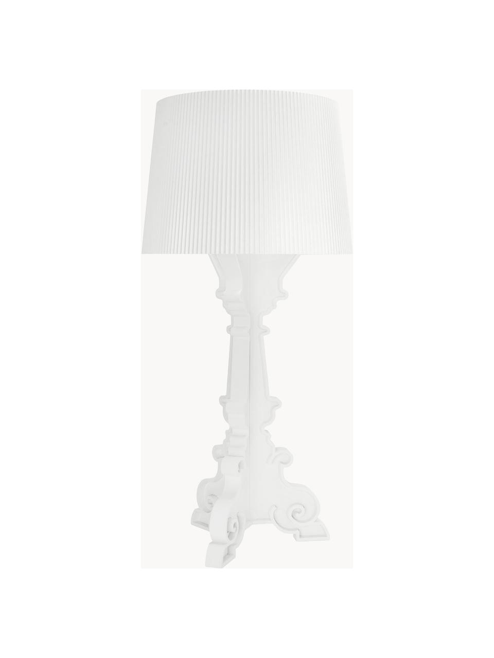 Lampada da tavolo grande di design a LED con luce regolabile Bourgie, Policarbonato riciclato, Bianco, Ø 37 x Alt. 68-78 cm