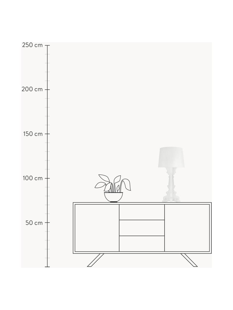 Lampada da tavolo grande di design a LED con luce regolabile Bourgie, Policarbonato riciclato, Bianco, Ø 37 x Alt. 68-78 cm