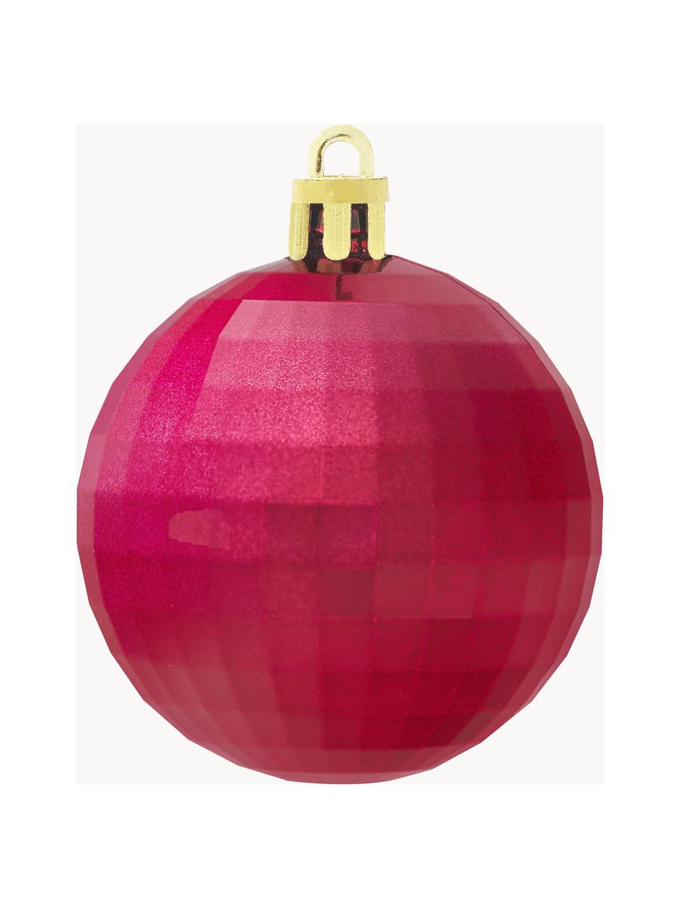 Set 60 palline di Natale infrangibili Victoria, Polistirolo, Rosso scuro, rosso vino, dorato, Ø 7 cm