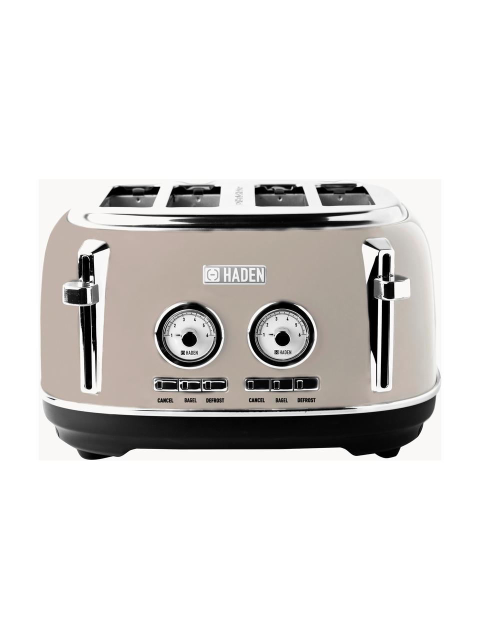 Toaster Dorset, Edelstahl, beschichtet, Hellbeige, glänzend, B 32 x T 29 cm