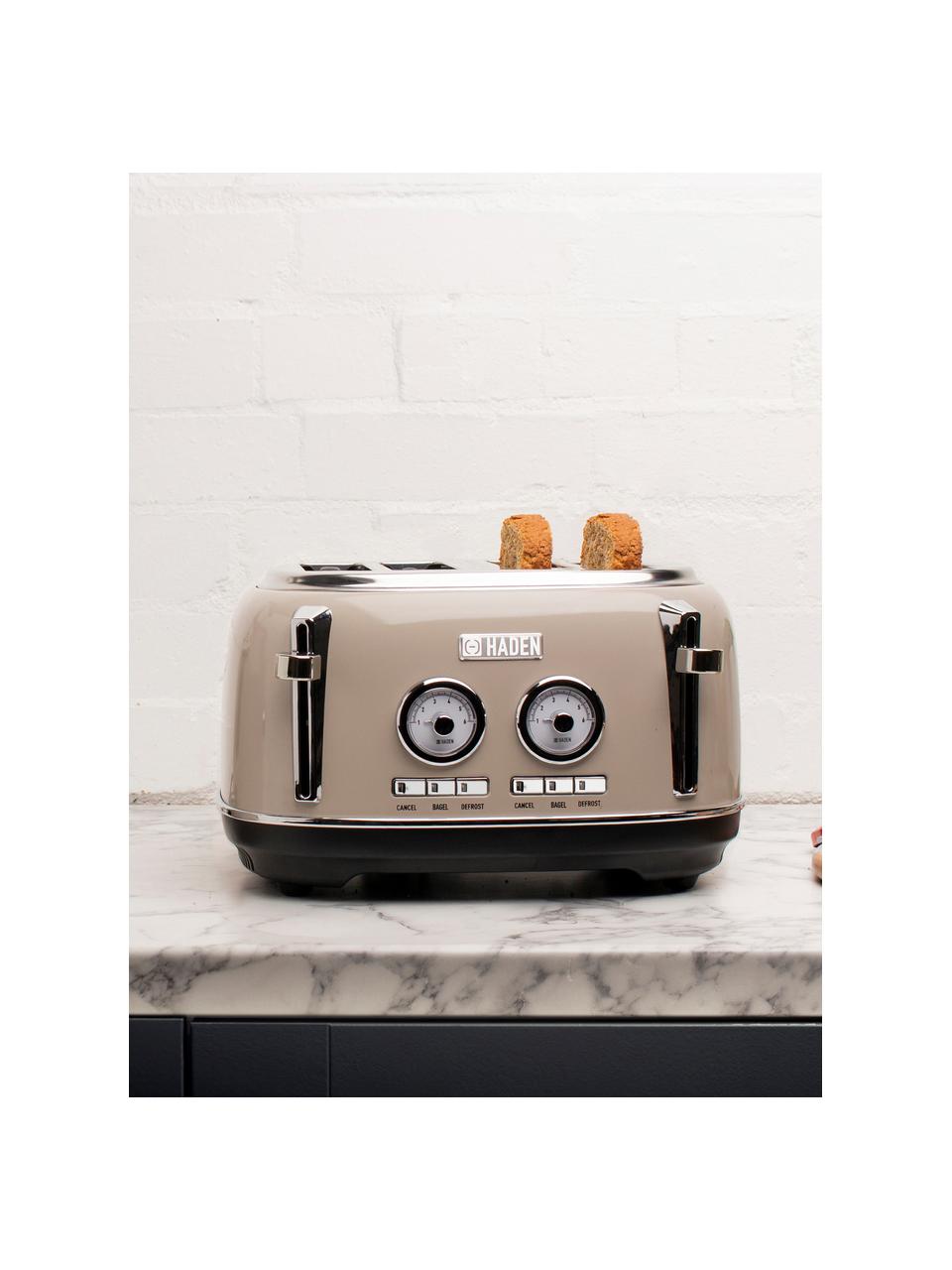 Toaster Dorset, Edelstahl, beschichtet, Hellbeige, glänzend, B 32 x T 29 cm