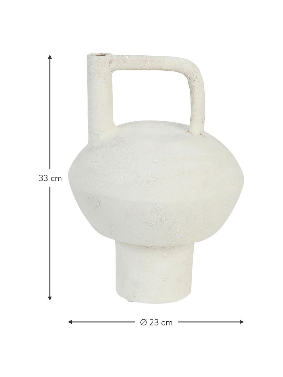 Design Vase Pithos aus Steingut, Steingut, Cremeweiß, Ø 23 x H 33 cm