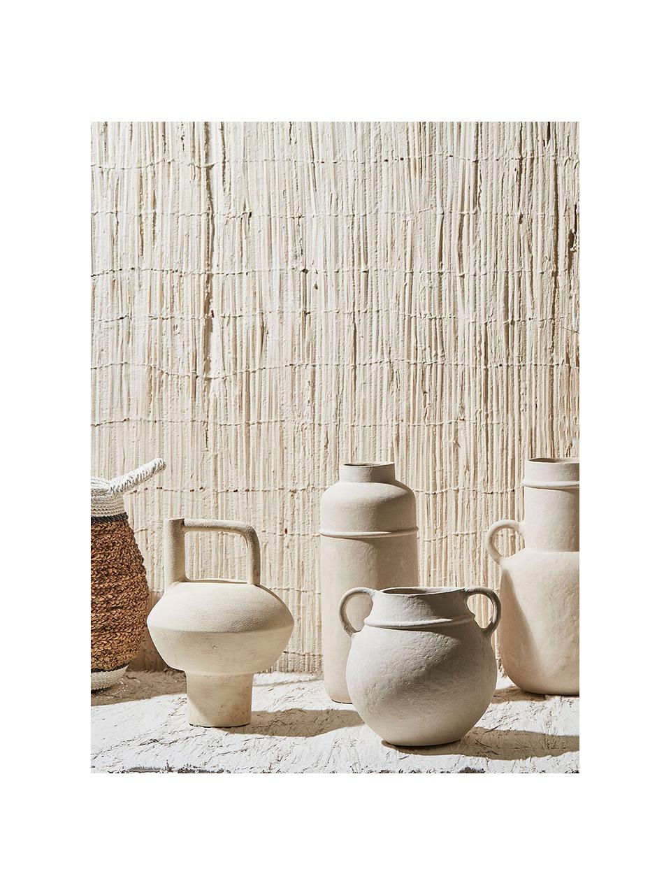 Design Vase Pithos aus Steingut, Steingut, Cremeweiss, Ø 23 x H 33 cm