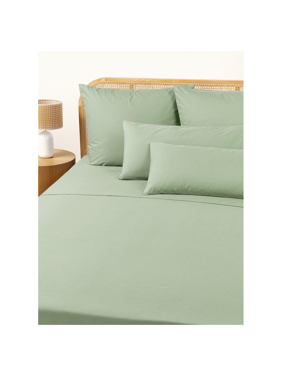 Drap housse Sauge Percale de Coton