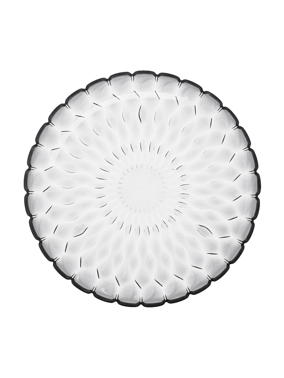 Servírovací talíř se strukturálním vzorem Jellies, Akrylátové sklo, Transparentní, Ø 45 cm, V 5 cm