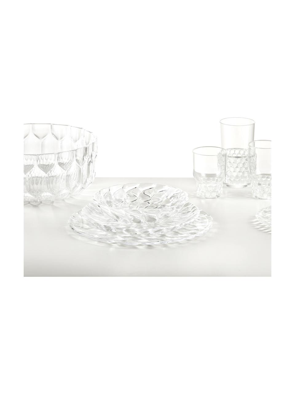 Servírovací talíř se strukturálním vzorem Jellies, Akrylátové sklo, Transparentní, Ø 45 cm, V 5 cm