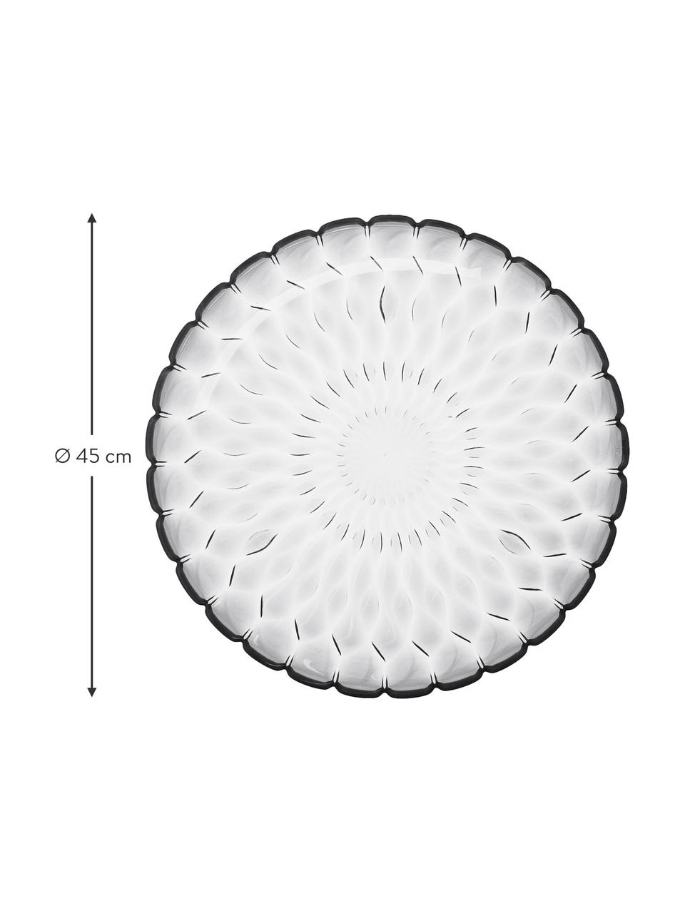 Servírovací talíř se strukturálním vzorem Jellies, Akrylátové sklo, Transparentní, Ø 45 cm, V 5 cm