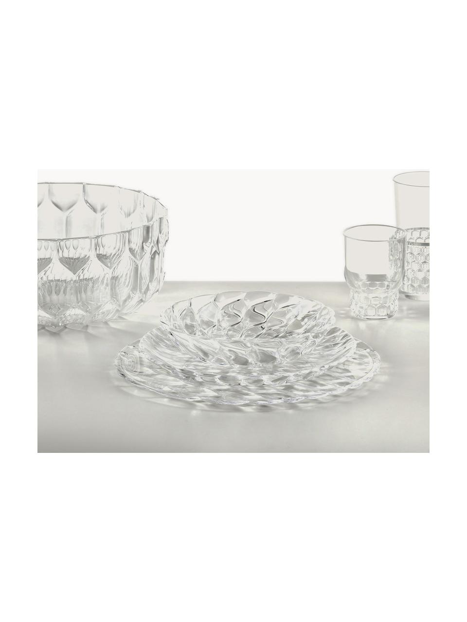 Serveerplateau Jellies met structuurpatroon, Acrylglas, Transparant, Ø 45 x H 5 cm