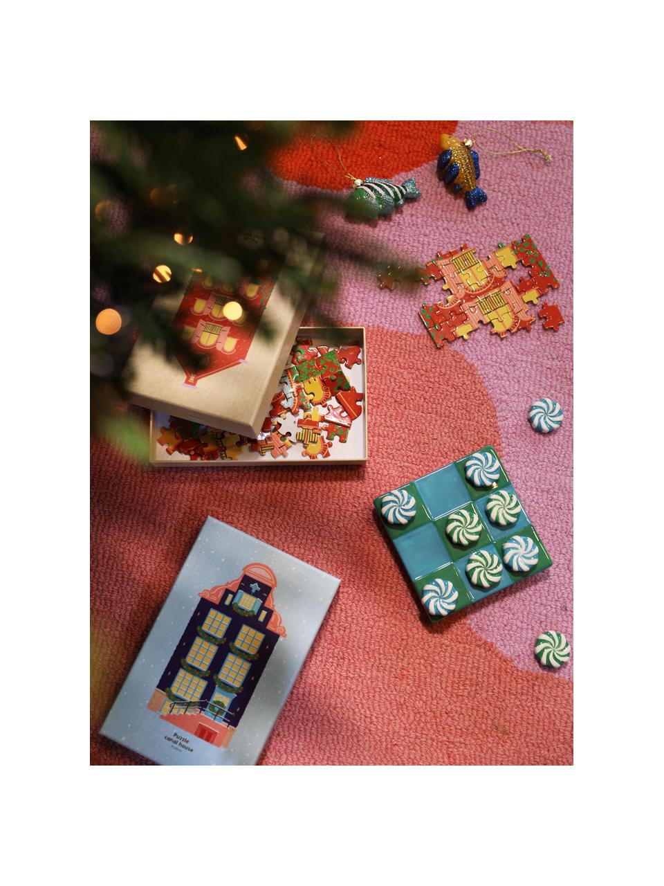 Puzzle fait main Warehouse, Carton, Rose, lavande, turquoise, larg. 15 x prof. 27 cm