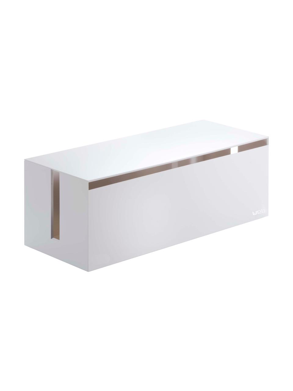 Pudełko na kable Web, Tworzywo sztuczne (poliwęglan), poliresing, Biały, S 40 x W 15 cm