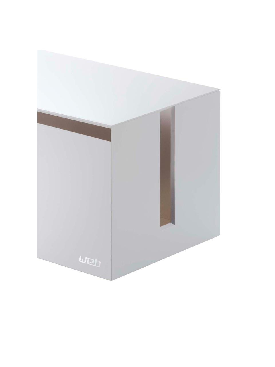 Boîte gestion des câbles Box Web, Plastique (polycarbonate), polyrésine, Blanc, larg. 40 x haut. 15 cm