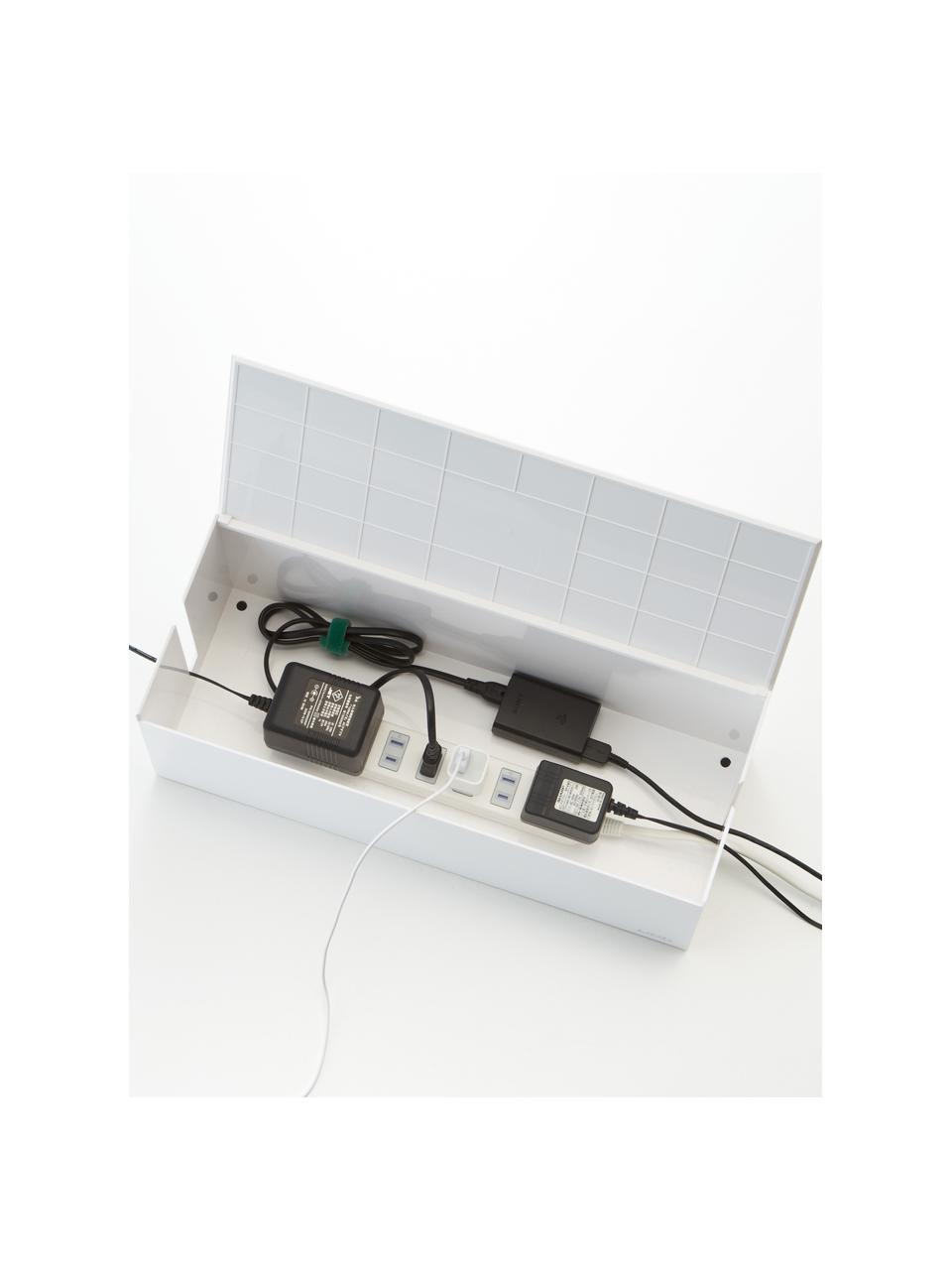 Boîte gestion des câbles Box Web, Plastique (polycarbonate), polyrésine, Blanc, larg. 40 x haut. 15 cm
