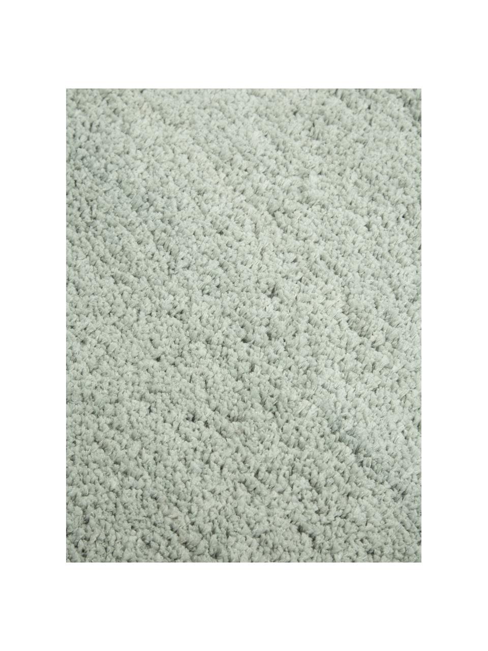 Tappeto morbido a pelo lungo Leighton, Retro: 70% poliestere, 30% coton, Verde menta, Larg. 80 x Lung. 150 cm (taglia XS)