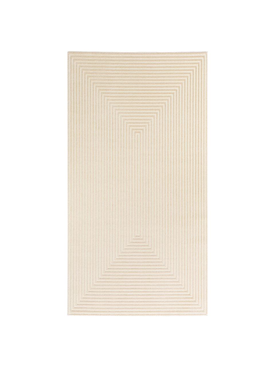 Tappeto con effetto a rilievo Diamond, Retro: 70% iuta, 30% lattice sin, Crema, beige chiaro, Larg. 240 x Lung. 340 cm (taglia XL)