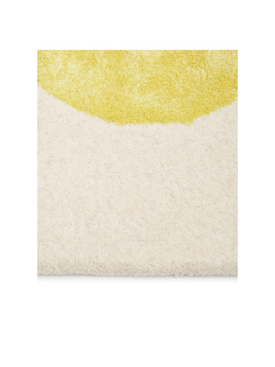 Handgetufteter Wollteppich Ladla mit abstraktem Muster, Wolle, Viskose, Mehrfarbig, B 140 x L 200 cm (Größe S)