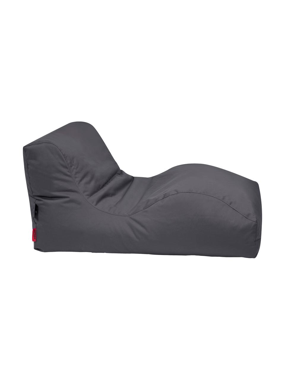 Fauteuil futon d'extérieur Wave, Anthracite, larg. 70 x prof. 125 cm