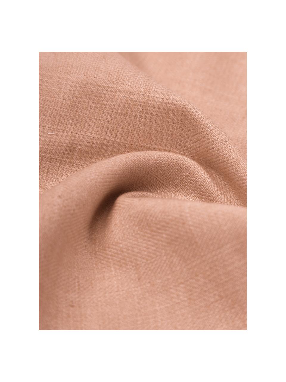 Kissenhülle Camille in Apricot mit Rüschen, 60% Polyester, 25% Baumwolle, 15% Leinen, Aprikose, B 45 x L 45 cm