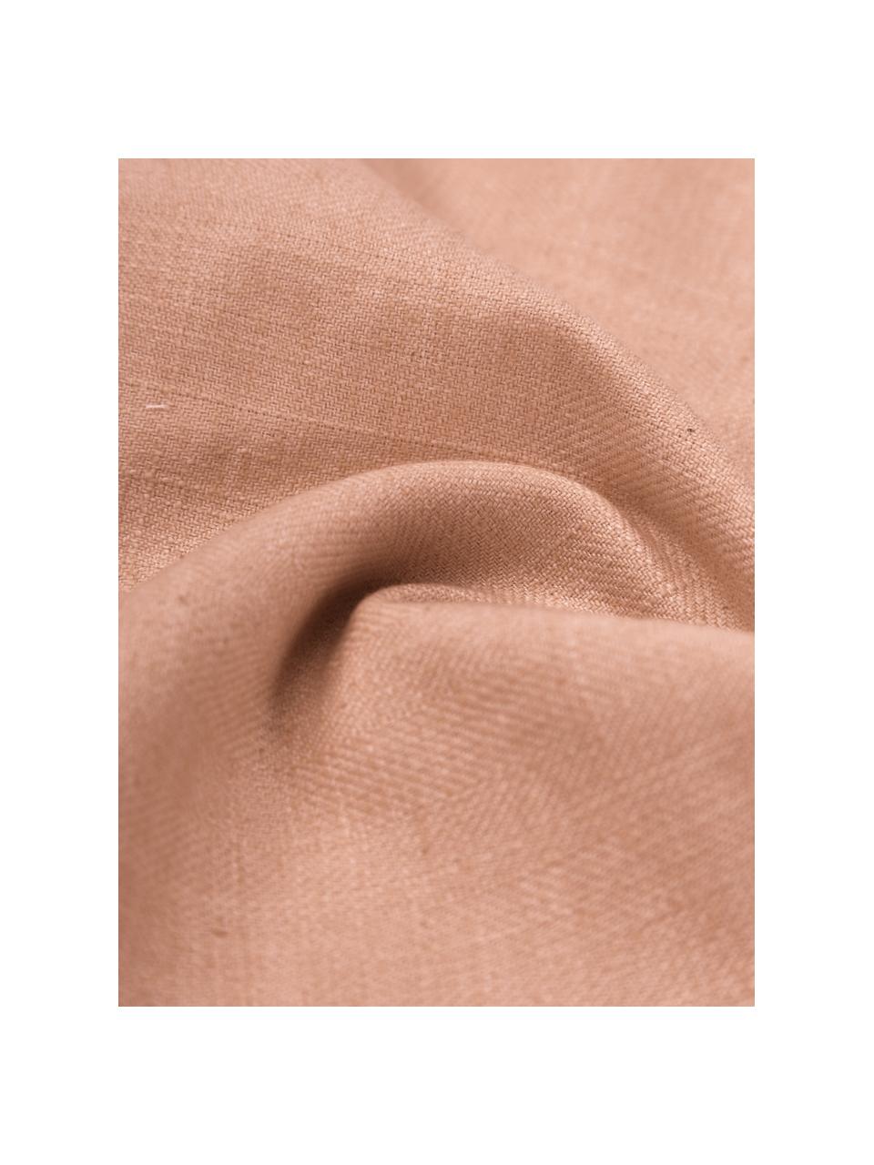 Povlak na polštář s volánky Camille, 60 % polyester, 25 % bavlna, 15 % len, Meruňková, Š 45 cm, D 45 cm